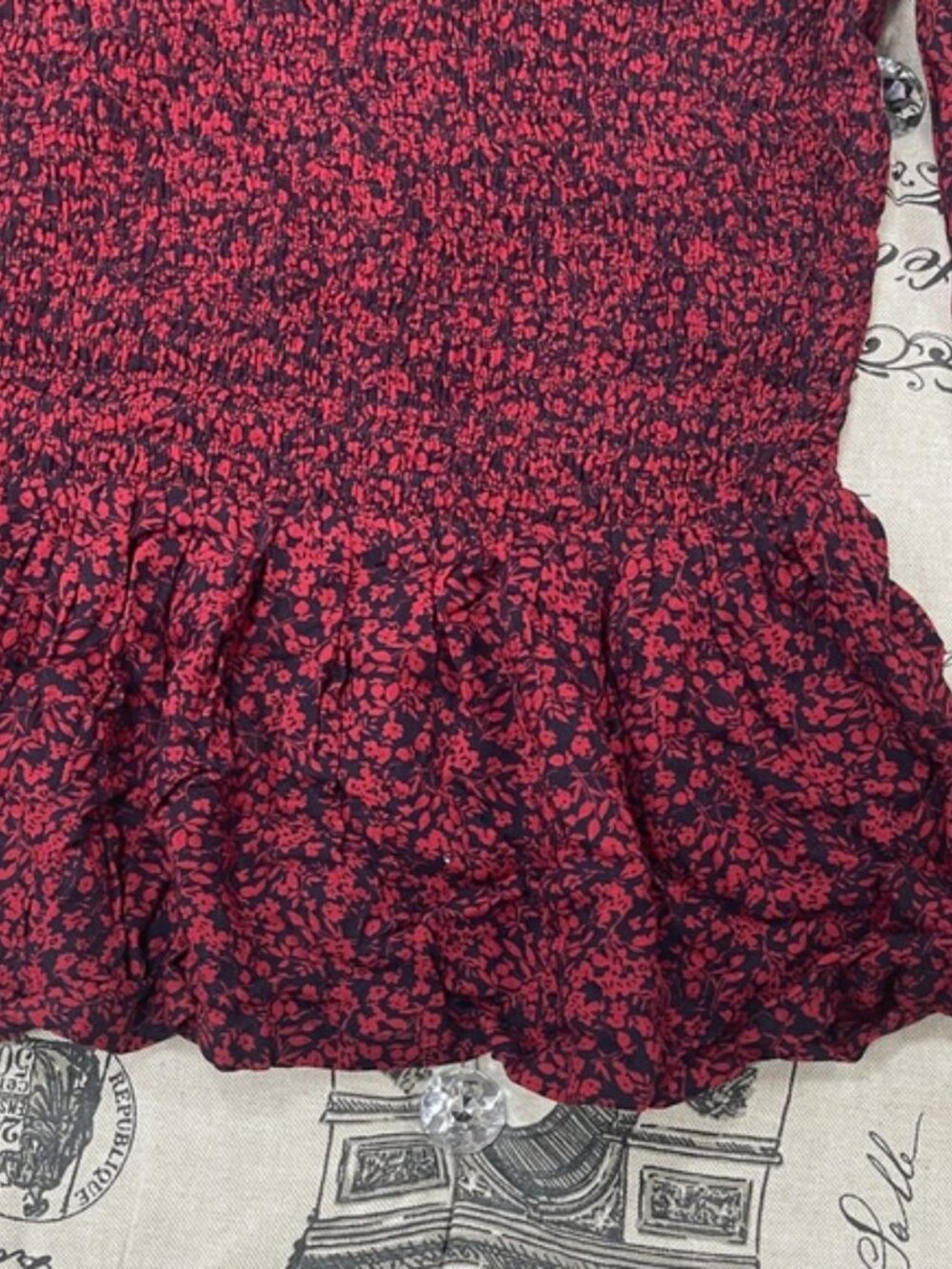 Treasure & Bond Maroon Ruffle Top - Picture 4 of 8